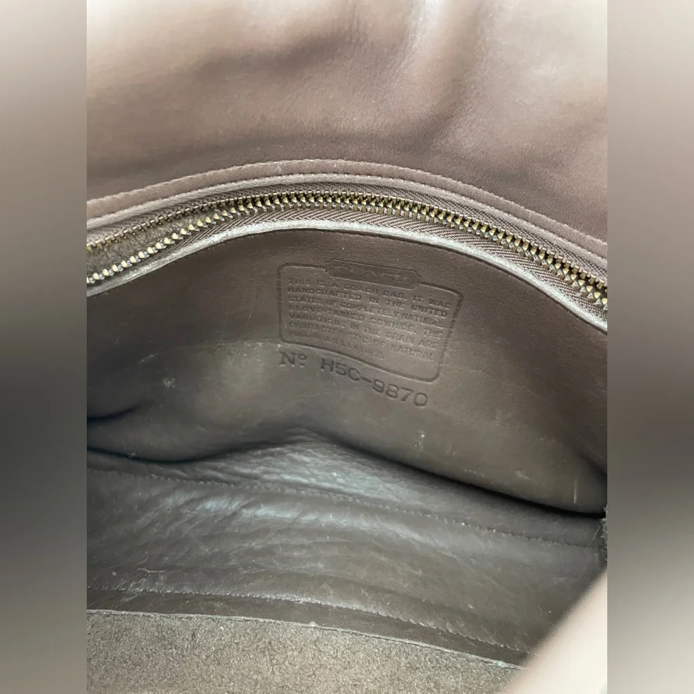 Coach vintage mocha brown leather court bag 9870